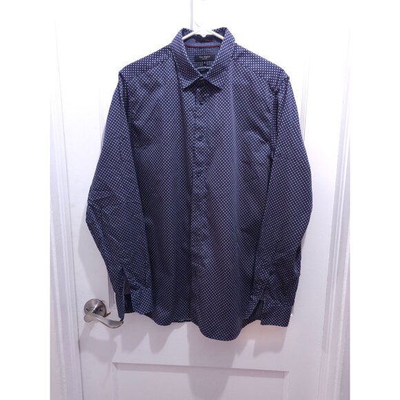 Ted Baker London Mens Button-Up Shirt Size 5 Blue Long Sleeve Pattern - Picture 6 of 9